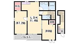 アルページュ 2LDKの間取図画像