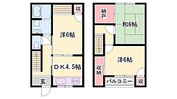ハイツ小田和B棟 2LDKの間取図画像