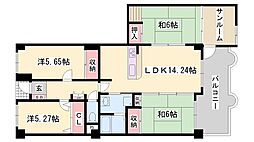 シャトウブランシェ 4LDKの間取図画像