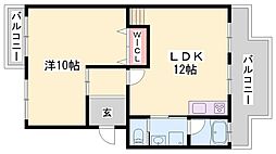 Iマンション 1LDKの間取図画像