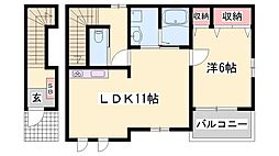 エテルナメンテ 1LDKの間取図画像
