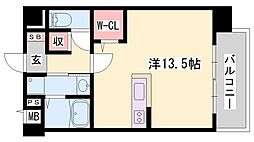 メゾンハピネス2 ワンルームの間取図画像