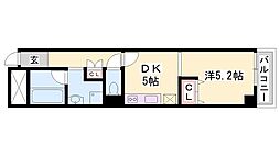 リゾティ城南 1DKの間取図画像