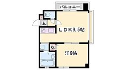 ベルトピア姫路1 1LDKの間取図画像