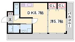 ネオクオーツ幸　弐番館 3階/-