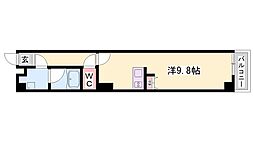 アルティザ姫路 1Kの間取図画像