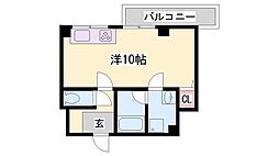 ラフェスタ今宿 ワンルームの間取図画像