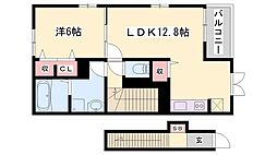 ラ・クレール・メゾン 1LDKの間取図画像
