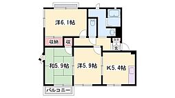 アネックス御立C棟 3Kの間取図画像