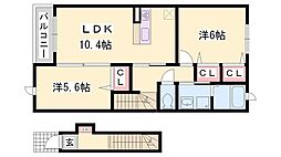 サンリットベルB 2階