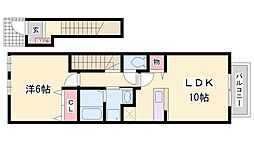 マルベリーA 1LDKの間取図画像