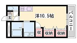 リバーサイドビレッジ ワンルームの間取図画像