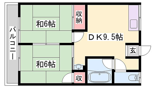 アークヒルズ ｜兵庫県西脇市和田町(賃貸アパート2DK・2階・40.91㎡)の写真 その2
