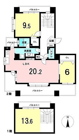 間取り エクセルシオール円山 1階/-
