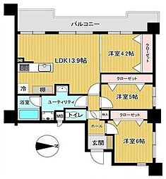 ガーデンハウスひばりが丘2 3LDKの間取図画像