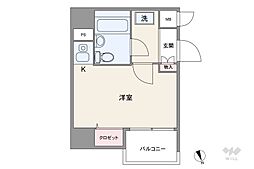 ライオンズマンション新栄第2 1Kの間取図画像