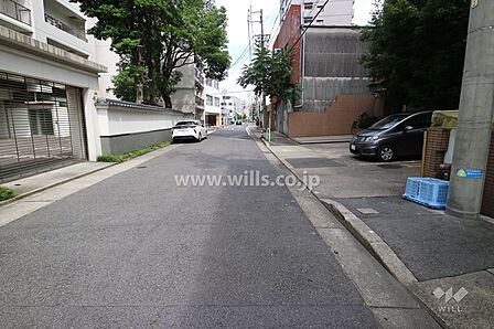 敷地北側の前面道路(西側から)