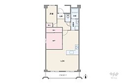 サンベアーマンション金山 1LDKの間取図画像