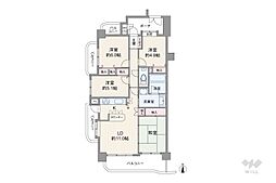 ライオンズガーデン戸田 4LDKの間取図画像