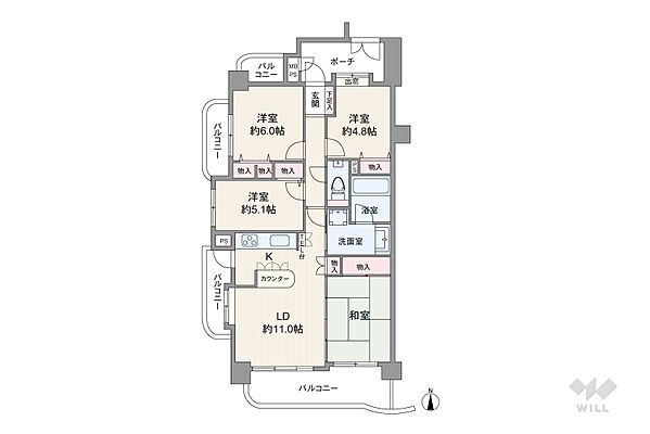 間取り ライオンズガーデン戸田 8階/-