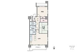 ダイアパレス康生通 2LDKの間取図画像