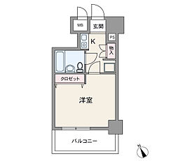 ライオンズマンション新栄第2 1Kの間取図画像