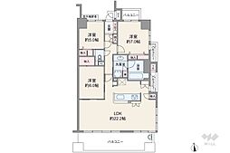 ダイアパレス代官町 3LDKの間取図画像
