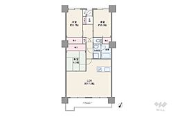 上前津サンハイツ 3LDKの間取図画像