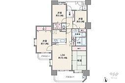 藤和シティホームズ浄心 4LDKの間取図画像
