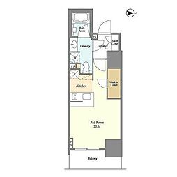 アスール両国 3階ワンルームの間取り