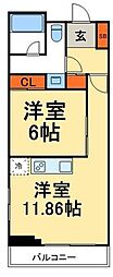 レジディア入谷 9階1LDKの間取り