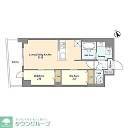 アルファコート曳舟2 2LDKの間取図画像
