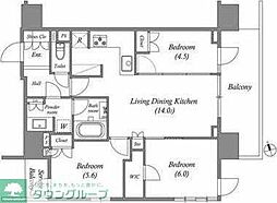 nido南千住 3LDKの間取図画像
