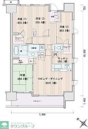 エスティメゾン豊洲レジデンスA棟 4LDKの間取図画像