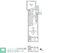 パークアクシス押上レジデンス 2DKの間取図画像