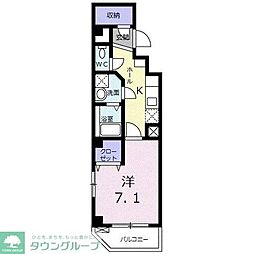 グレース桜木 1Kの間取図画像