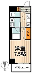 オーキッドレジデンス上野稲荷町2 1Kの間取図画像