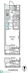 ディームス東陽町2 1Kの間取図画像