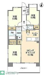 グランカーサ新小岩 3LDKの間取図画像