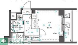 クオリタス押上 1Kの間取図画像