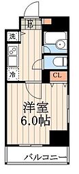 グロースメゾン亀戸 1Kの間取図画像