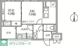ラヴィエール大島&mew 1LDKの間取図画像