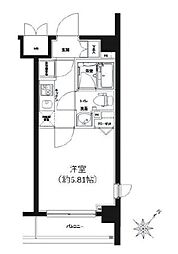 ドルチェ東京押上ツインズ弐番館 1Kの間取図画像