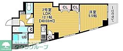 Brun Court Minamisenju 1LDKの間取図画像