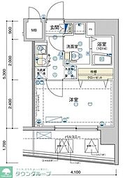ハーモニーレジデンス東京イーストコア 1Kの間取図画像