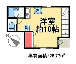 ベリエ亜矢 ワンルームの間取図画像