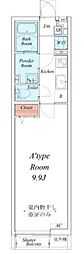 リブリ・イシン2 1Kの間取図画像