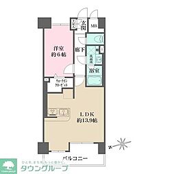 パークフラッツ日本橋馬喰町 1LDKの間取図画像