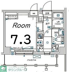 グランフォース立石 1Kの間取図画像