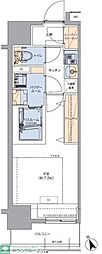 トラディティオ門前仲町 1Kの間取図画像